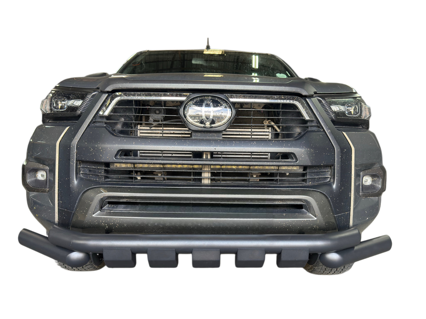 Toyota Hilux & Hilux GR (2016+) Steel Front Bumper Lower Nudge Bar Black