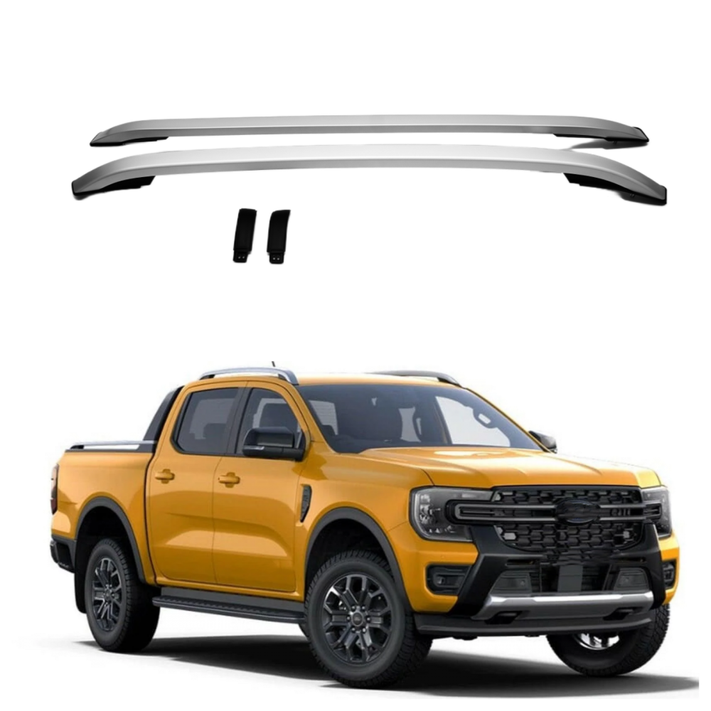 Ford Ranger Next Gen double cab Roof Rails set Metallic Grey