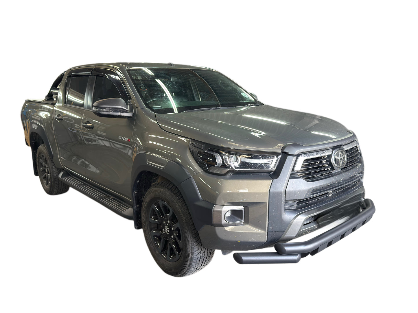 Toyota Hilux & Hilux GR (2016+) Steel Front Bumper Lower Nudge Bar Black