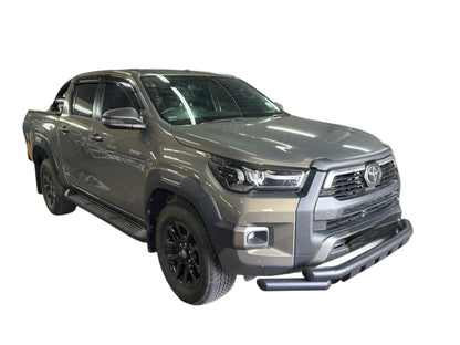 Toyota Hilux & Hilux GR (2016+) Steel Front Bumper Lower Nudge Bar Black