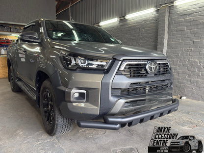 Toyota Hilux & Hilux GR (2016+) Steel Front Bumper Lower Nudge Bar Black