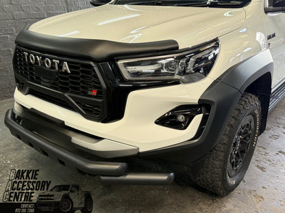 Toyota Hilux & Hilux GR (2016+) Steel Front Bumper Lower Nudge Bar Black